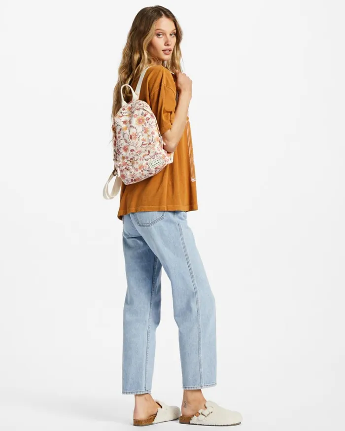 Mini Mama Canvas Backpack White Cap 1 Women Billabong Backpacks
