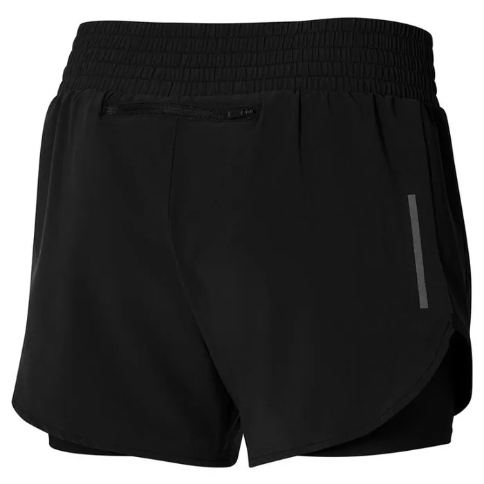 Mizuno 2in1 45 Short Black Women Shorts Mizuno 2in1 45 Short Black Women Shorts