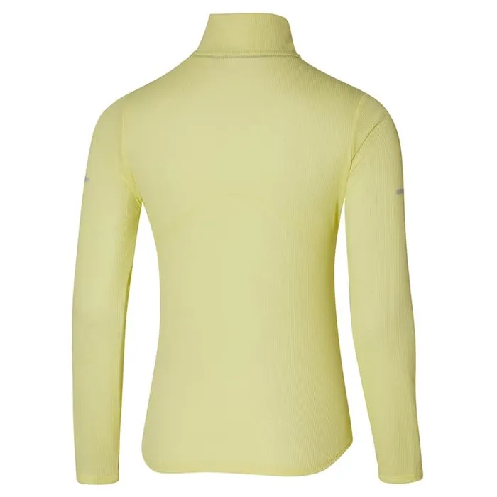 Mizuno DRYAEROFLOW LS HZ Pale Lime Yellow Women Tops Mizuno DRYAEROFLOW LS HZ Pale Lime Yellow Women Tops