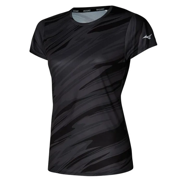 Mizuno Impulse Core Graphic Tee Black Women Tops