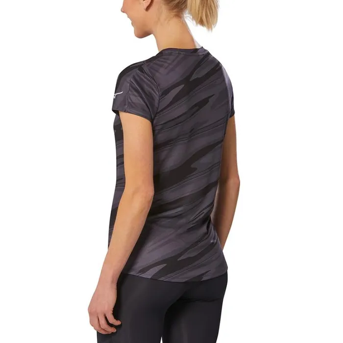 Mizuno Impulse Core Graphic Tee Black Women Tops Mizuno Impulse Core Graphic Tee Black Women Tops
