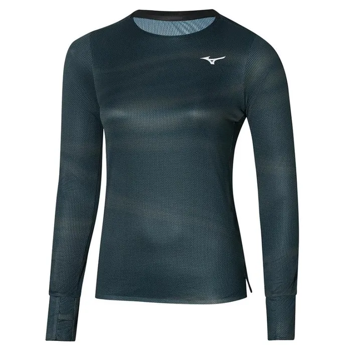Mizuno Premium Aero LS Tee Black Women Tops