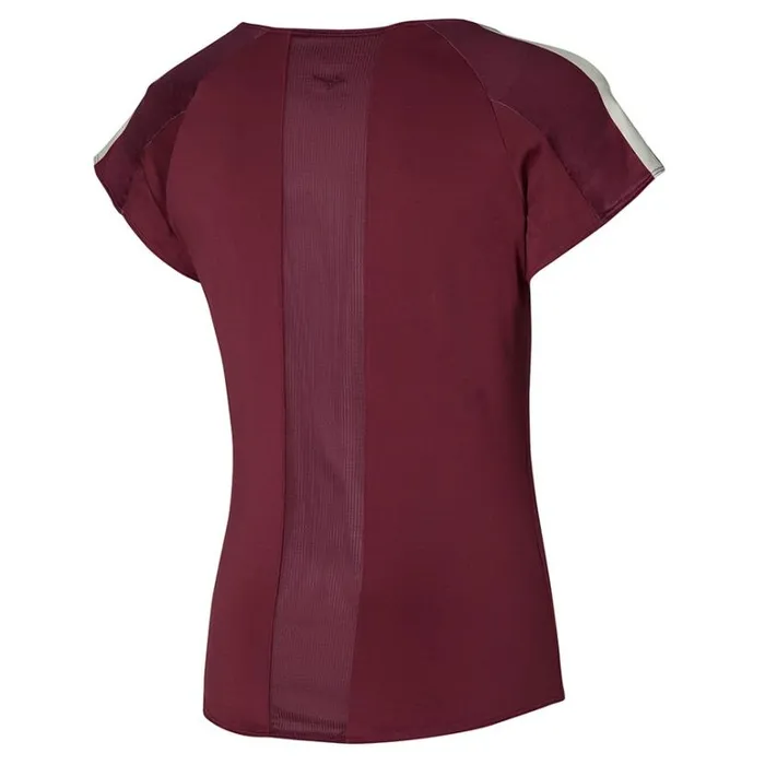Mizuno Printed Tee Cabernet Women Tops Mizuno Printed Tee Cabernet Women Tops