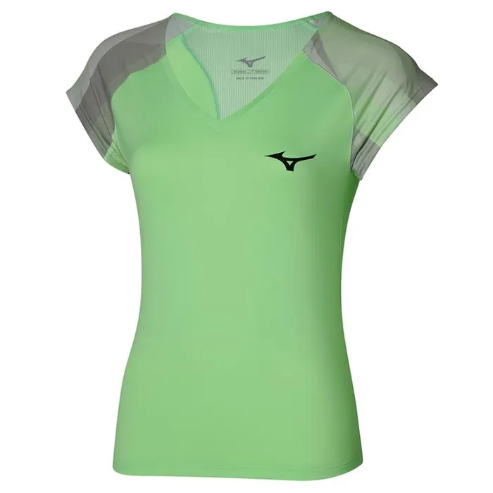 Mizuno Release Printed Tee Techno Green Women Tops