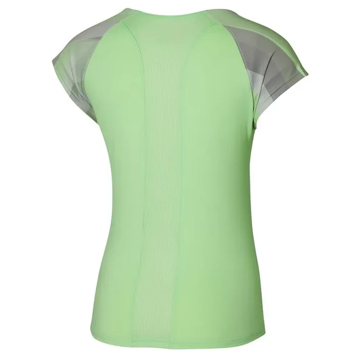 Mizuno Release Printed Tee Techno Green Women Tops Mizuno Release Printed Tee Techno Green Women Tops