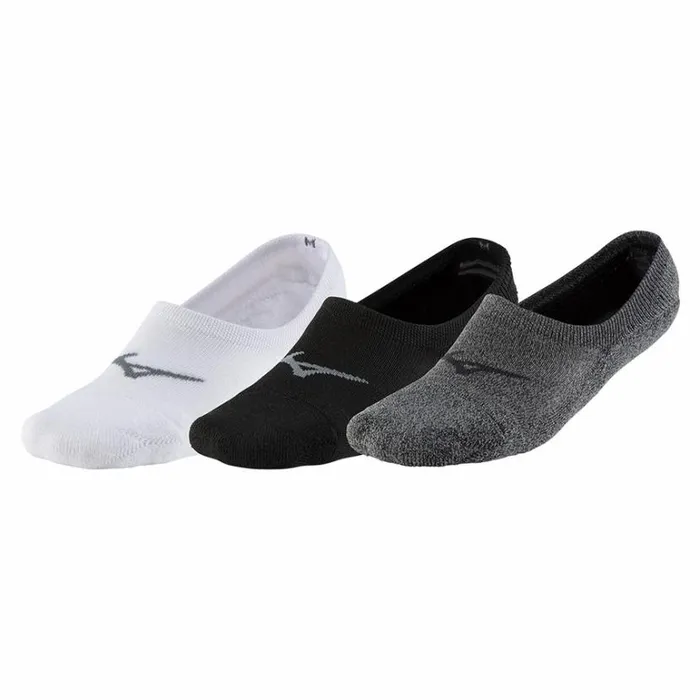 Mizuno Super Short Socks 3P Whiteblackgrey MenWomen Socks