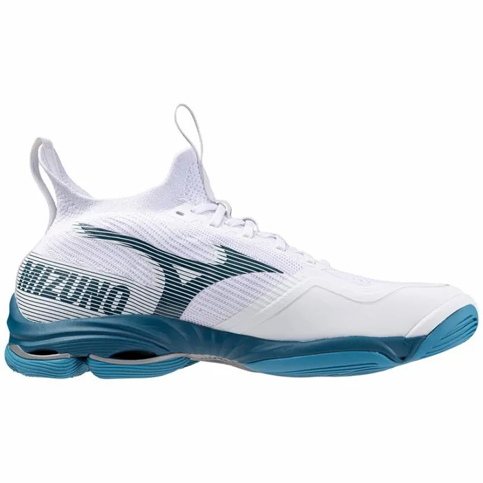 Mizuno WAVE LIGHTNING NEO 2 Whitesailor Bluesilver Women Volleyball Mizuno WAVE LIGHTNING NEO 2 Whitesailor Bluesilver Women Volleyball