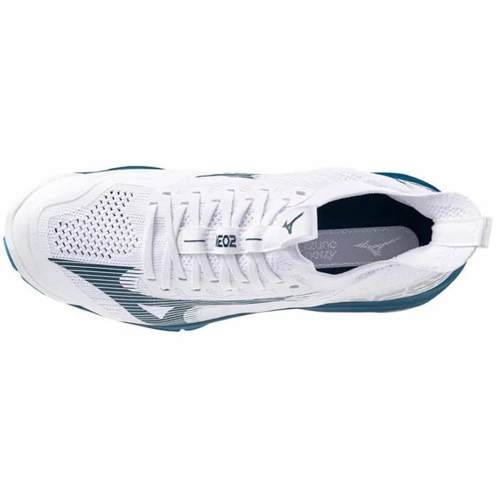Mizuno WAVE LIGHTNING NEO 2 Whitesailor Bluesilver Women Volleyball Mizuno WAVE LIGHTNING NEO 2 Whitesailor Bluesilver Women Volleyball