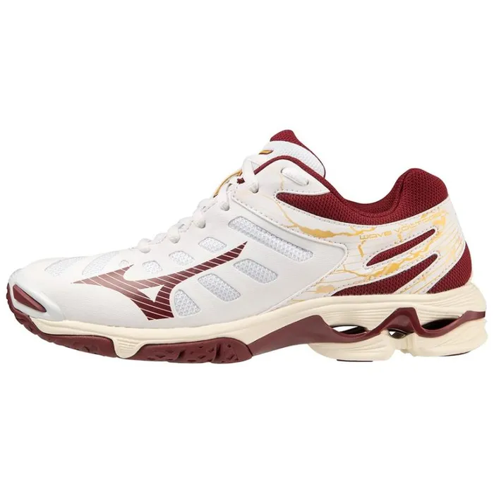 Mizuno WAVE VOLTAGE Whitecabernetmp Gold Women Volleyball