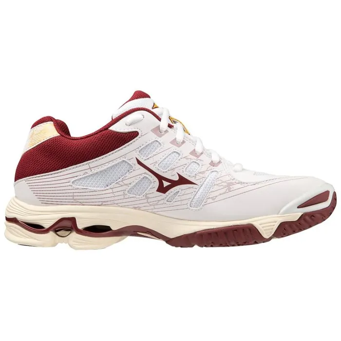 Mizuno WAVE VOLTAGE Whitecabernetmp Gold Women Volleyball