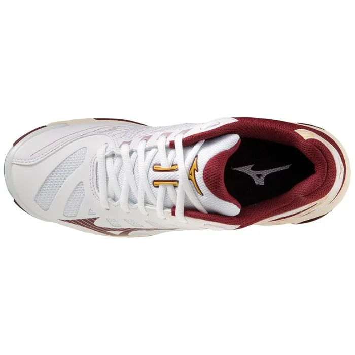 Mizuno WAVE VOLTAGE Whitecabernetmp Gold Women Volleyball