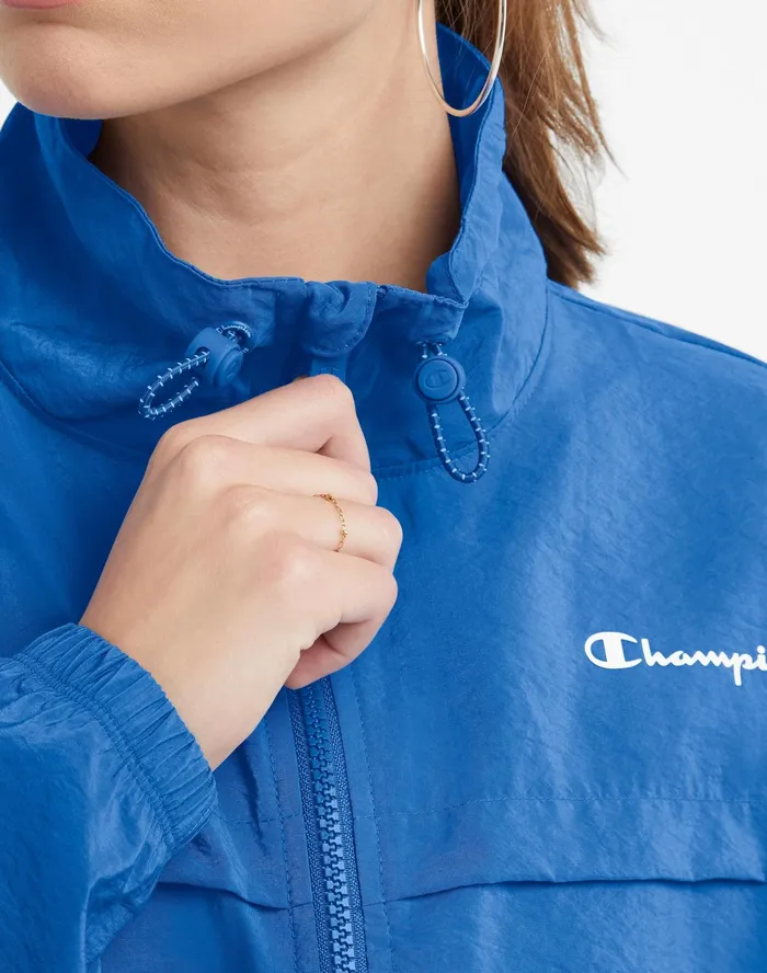Mock Neck ZipUp Wind Breaker Jacket C Logo Odyssey Women Champion Jackets