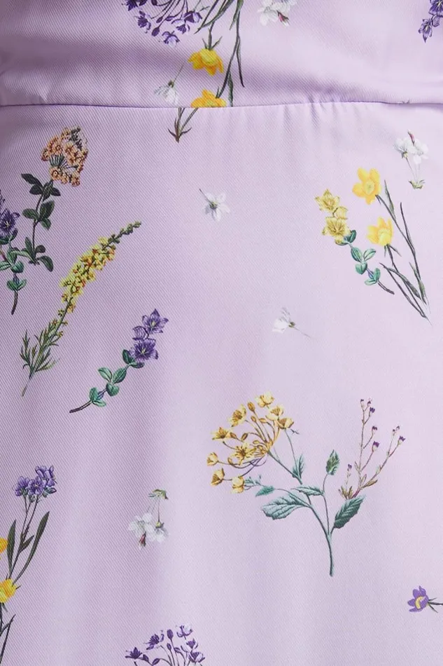 Monaco Midi Dress 8211 Strappy Sweetheart Tiered Dress In Lavender Botanical Floral Women Showpo Curve Clothes