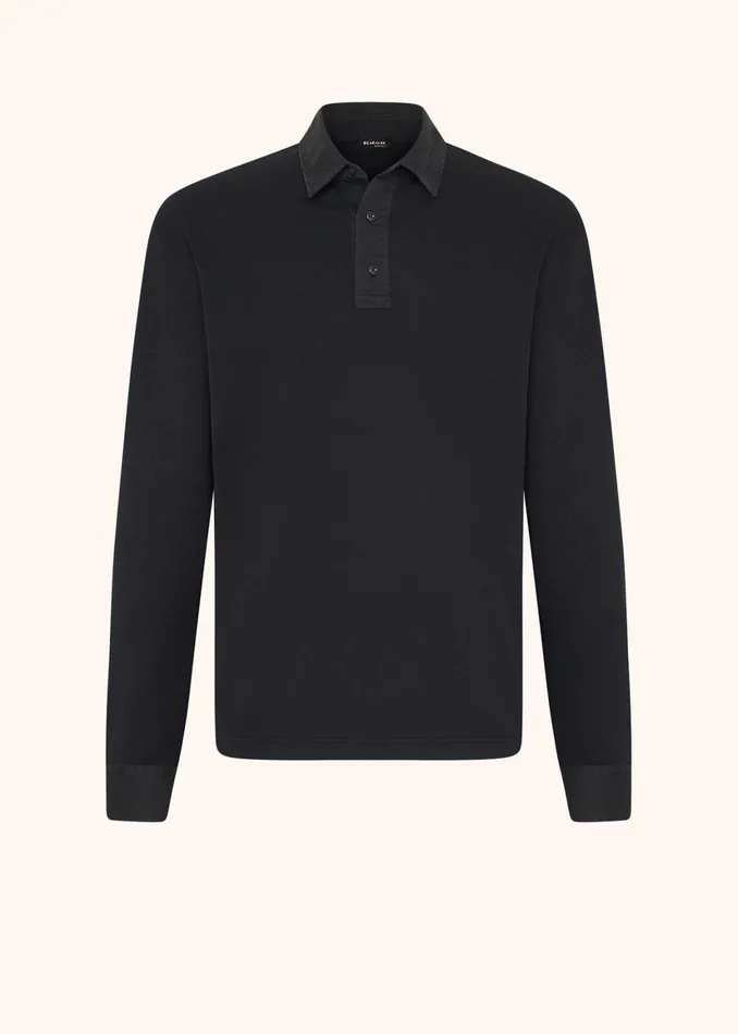 MONOCHROME JERSEY POLO SHIRT Men Kiton Polo And TShirts