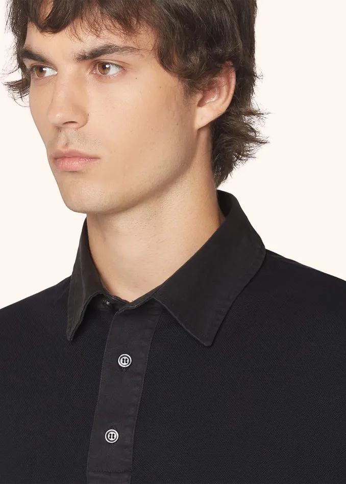 MONOCHROME JERSEY POLO SHIRT Men Kiton Polo And TShirts MONOCHROME JERSEY POLO SHIRT Men Kiton Polo And TShirts