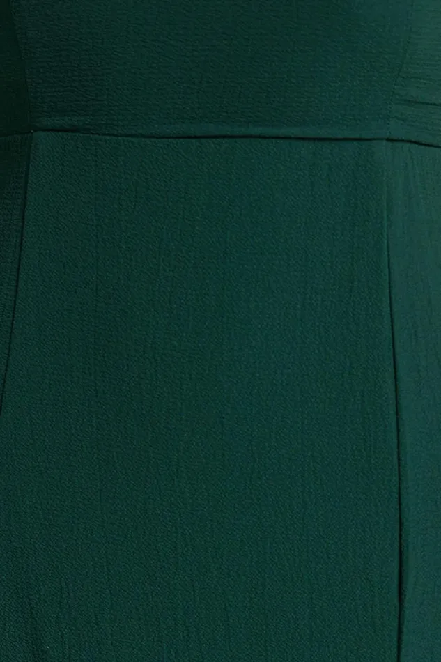 More Than This Midi Dress 8211 Ruffle Strap Thigh Split Dress In Emerald Women Showpo Dresses