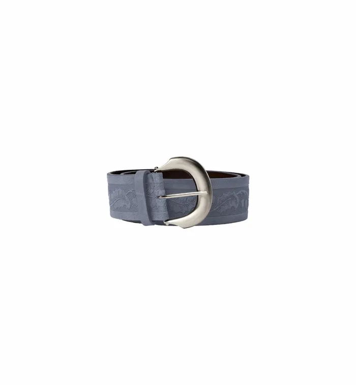 MOS MOSH Accessories Women MMEmbossed Suede Waist Belt Cashmere Blue MOS MOSH Accessories Women MMEmbossed Suede Waist Belt Cashmere Blue
