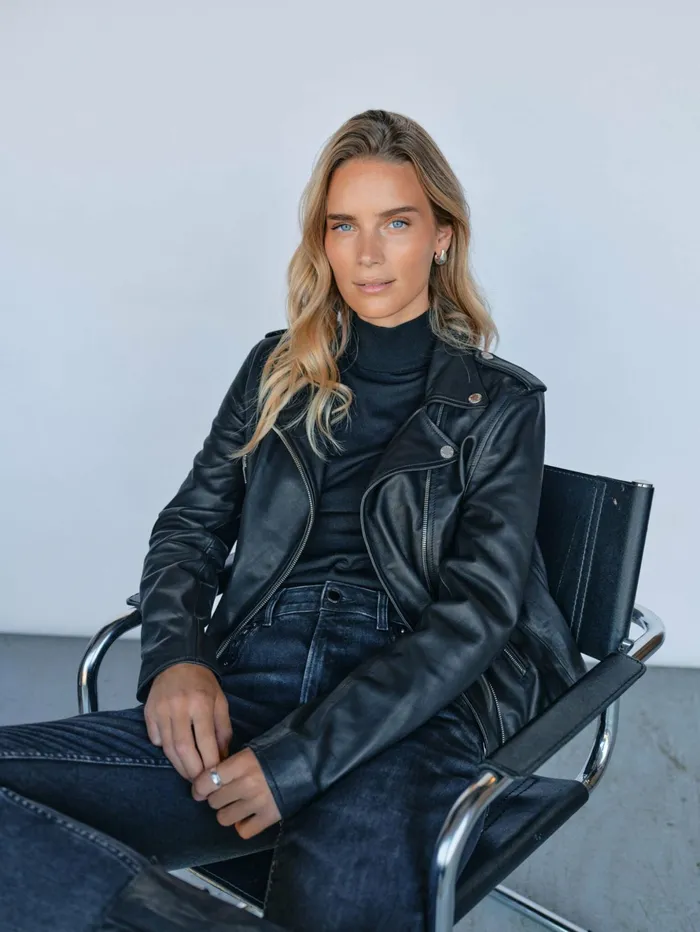MOS MOSH Jackets and Coats Women MMMitchel Mol Leather Jacket Black