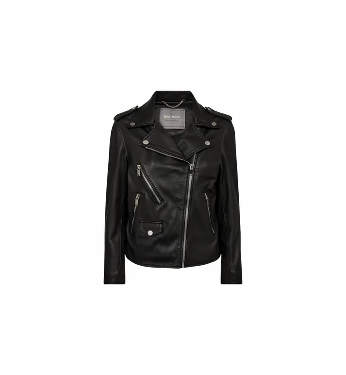 MOS MOSH Jackets and Coats Women MMMitchel Mol Leather Jacket Black MOS MOSH Jackets and Coats Women MMMitchel Mol Leather Jacket Black