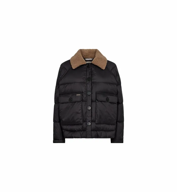 MOS MOSH Jackets and Coats Women MMRidel Quilt Down Jacket Black MOS MOSH Jackets and Coats Women MMRidel Quilt Down Jacket Black