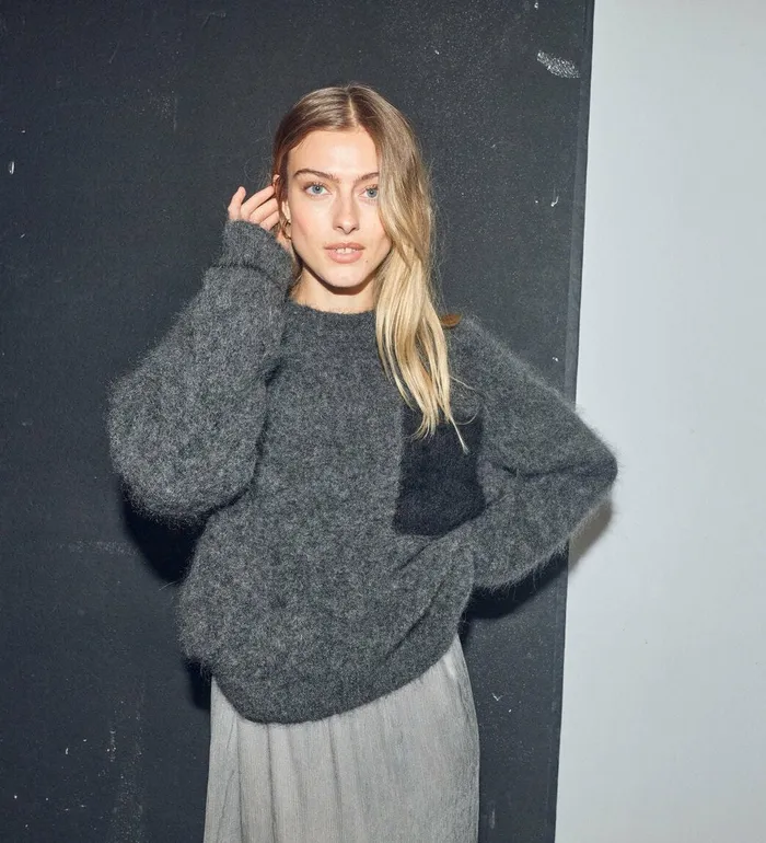 MOS MOSH Knits Women MMAilia Mohair Knit Phantom