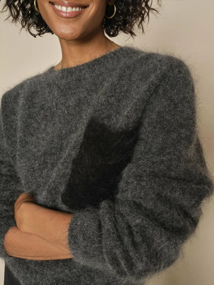 MOS MOSH Knits Women MMAilia Mohair Knit Phantom MOS MOSH Knits Women MMAilia Mohair Knit Phantom
