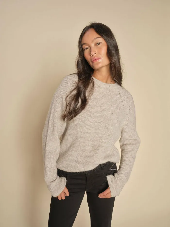 MOS MOSH Knits Women MMTammy Thora Knit Feather Gray