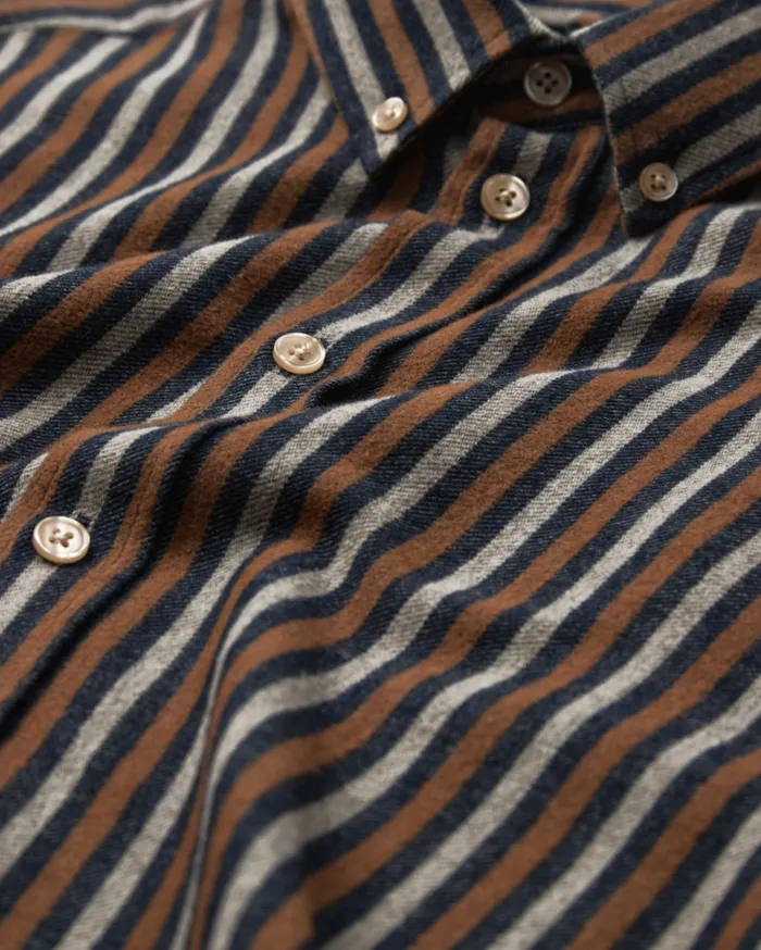 MOS MOSH Shirts Men MMGTheo Stripe Shirt Navy Stripe MOS MOSH Shirts Men MMGTheo Stripe Shirt Navy Stripe