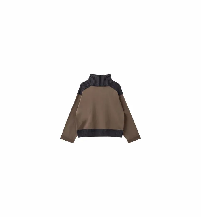 MOS MOSH Sweats Women MMHCare Knit Sweatshirt 8211 HEYANNO Major Brown MOS MOSH Sweats Women MMHCare Knit Sweatshirt 8211 HEYANNO Major Brown