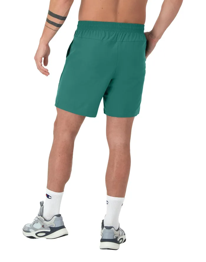 Mvp Athletic Shorts Moisture Wicking C Logo 7034 Mountain Lake Green Men Champion Shorts
