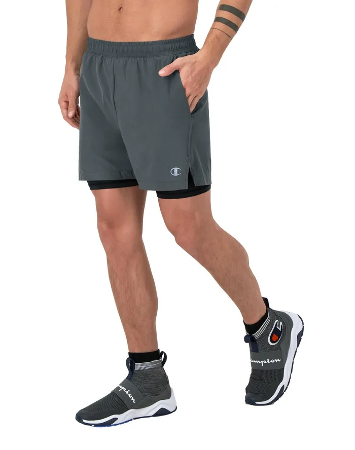 Mvp Shorts With Total Support Pouch Moisture Wicking C Logo 7034 Stealth Men Champion Shorts
