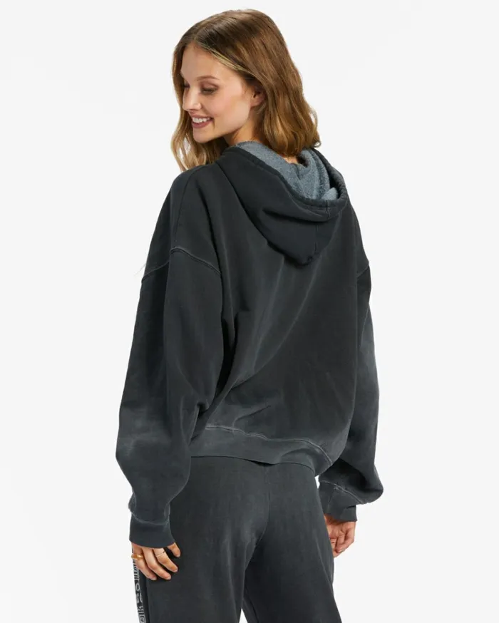 Mystic Surf Sweatshirt VNeck Sweatshirt Black Pebble Women Billabong Sweatshirts and Fleece
