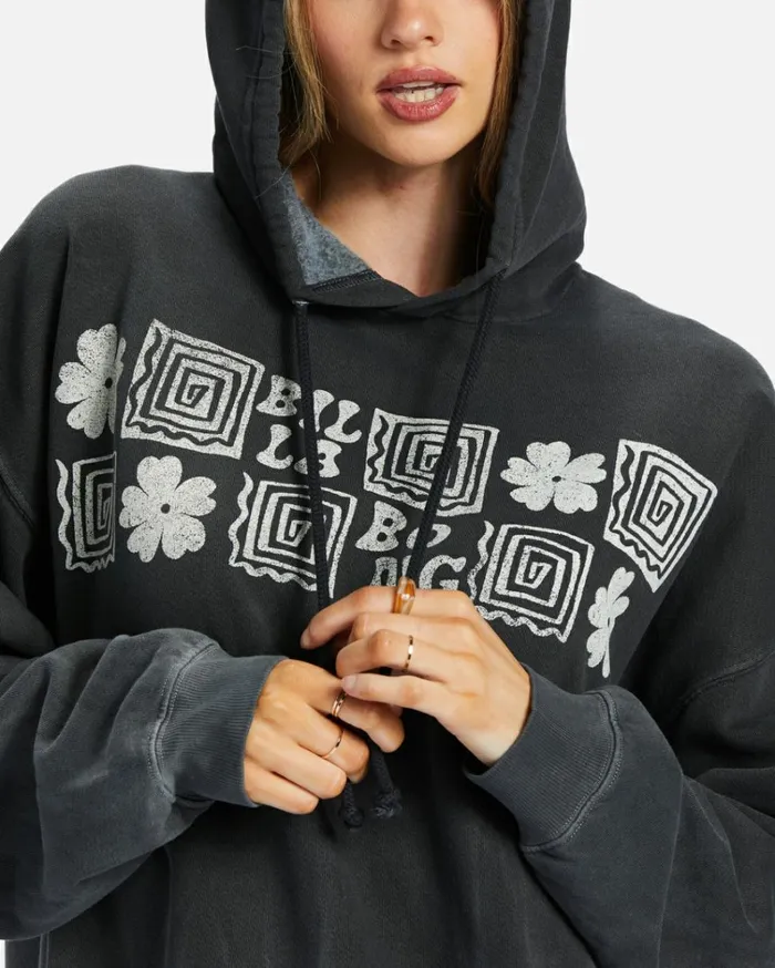 Mystic Surf Sweatshirt VNeck Sweatshirt Black Pebble Women Billabong Sweatshirts and Fleece