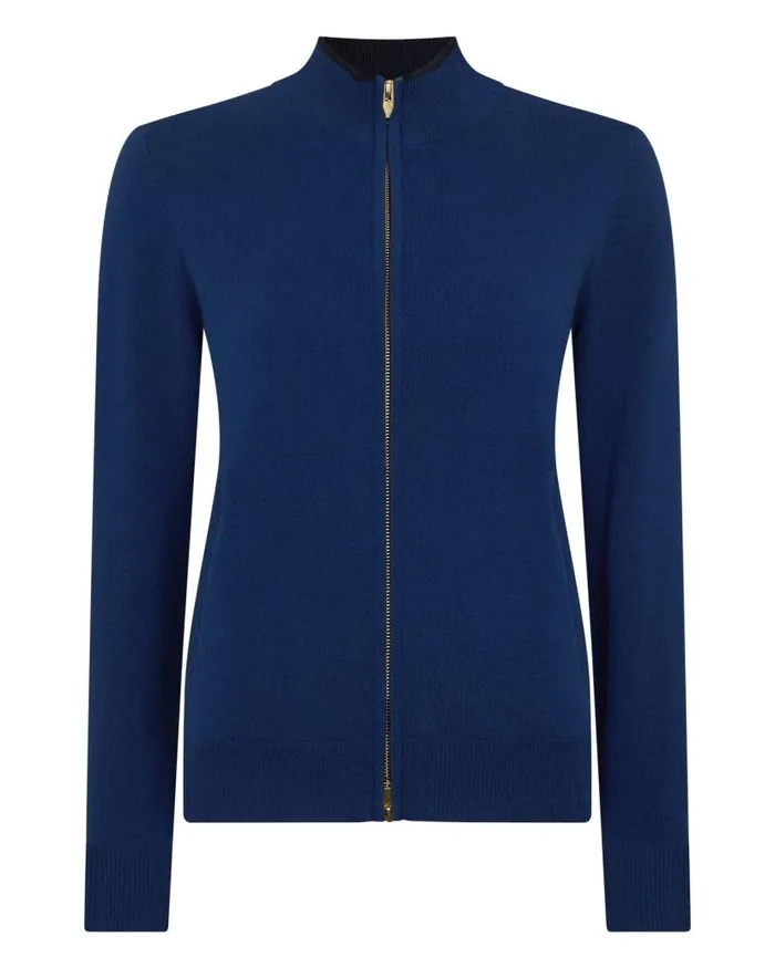 NPeal Cardigans Women Alisa Full Zip Cashmere Cardigan French Blue