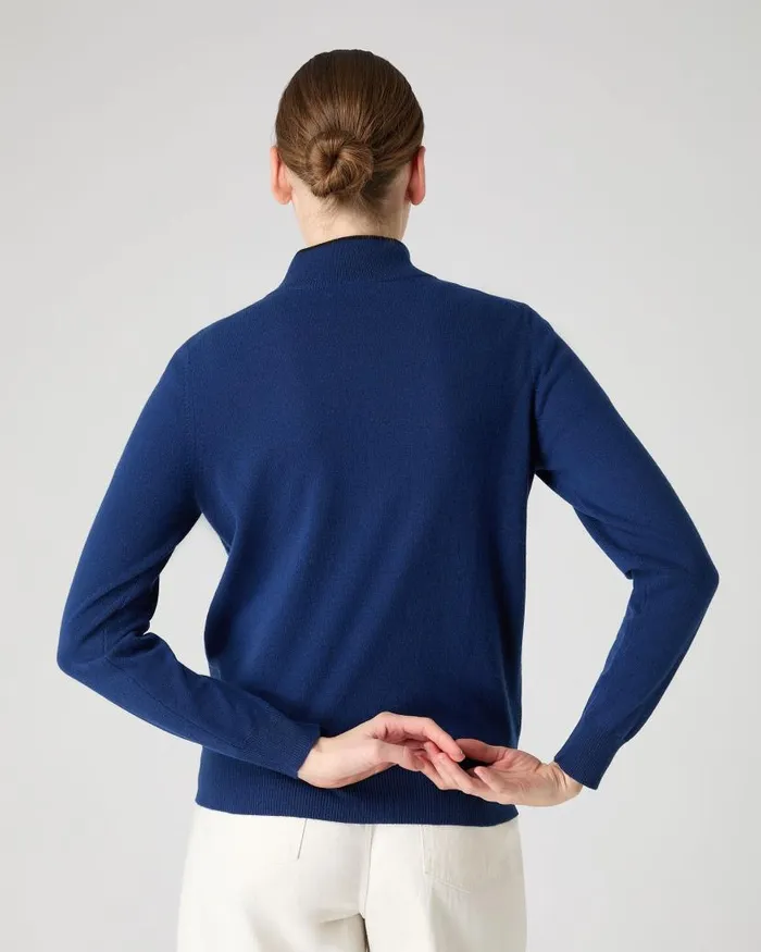 NPeal Cardigans Women Alisa Full Zip Cashmere Cardigan French Blue