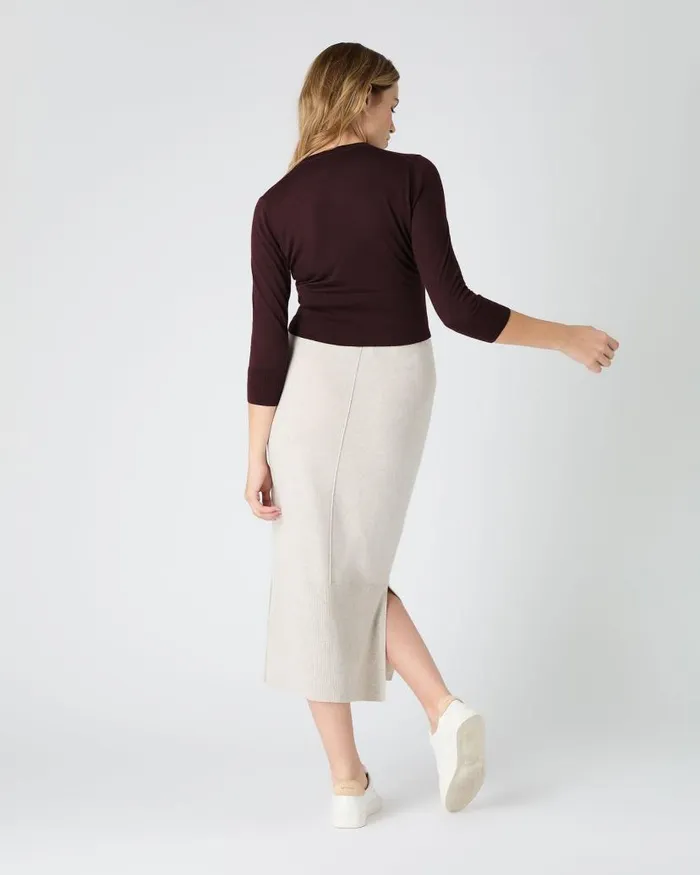 NPeal Cardigans Women Darcie Superfine Cashmere Cropped Cardigan Clove Brown