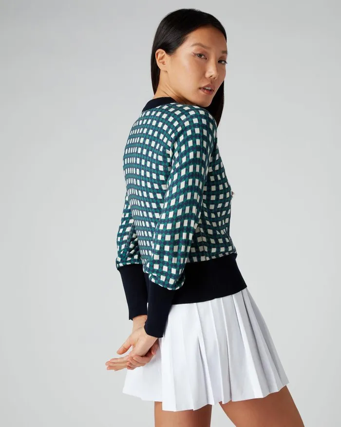 NPeal Cardigans Women Green Geo Print Cardigan Green