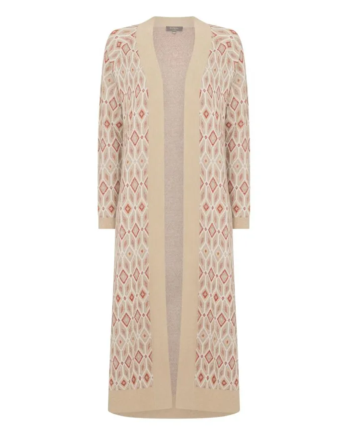 NPeal Cardigans Women Jacquard Knit Silk Cashmere Cardigan Multi