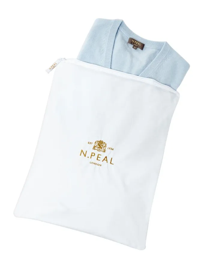 NPeal Cashmere Care WomenMen Small Storage Bag White
