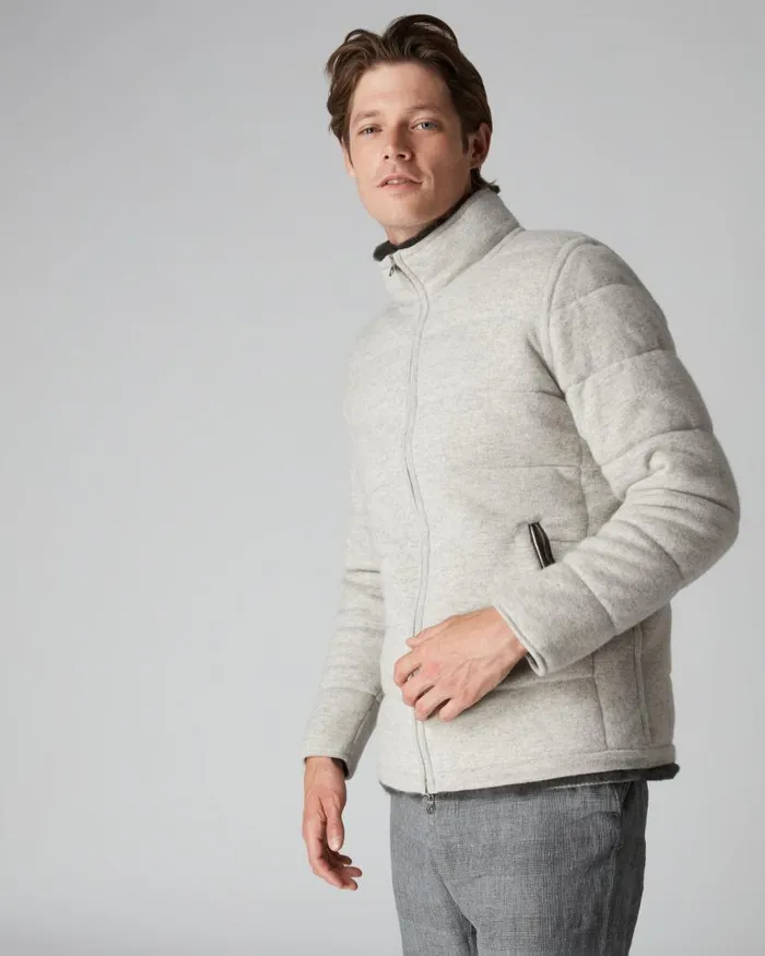 NPeal Coats and Jackets Men Whistler Fur Quilted Jacket Fumo Grey