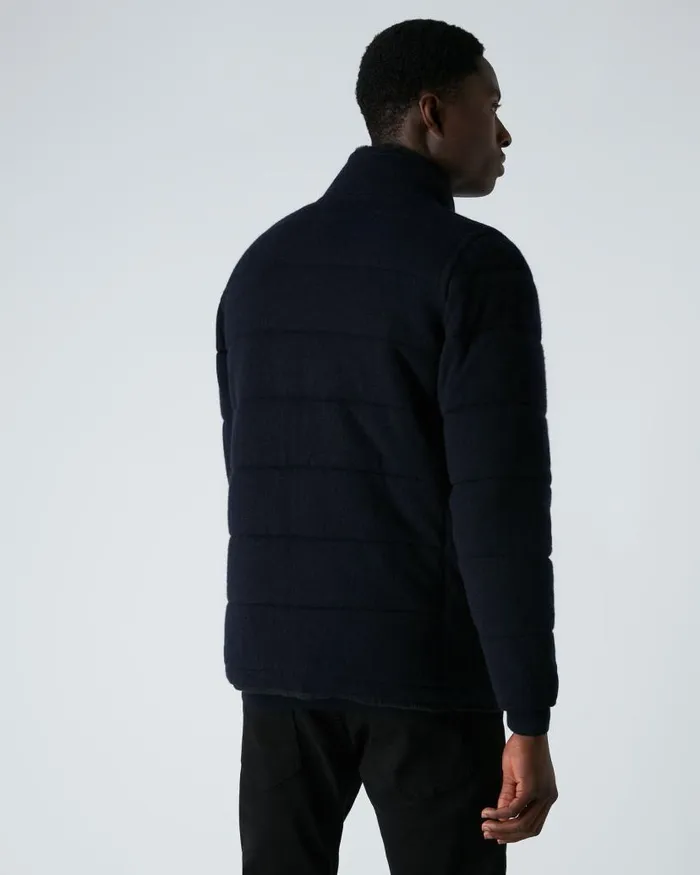 NPeal Coats and Jackets Men Whistler Fur Quilted Jacket Navy Blue