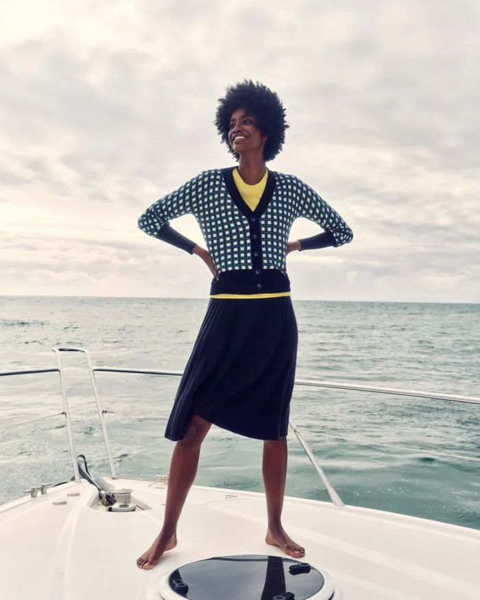 NPeal Dresses and Skirts Women Wide Rib Skirt Navy Blue
