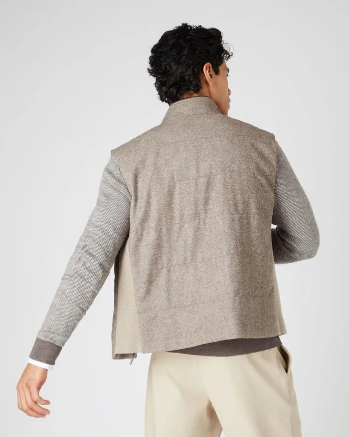 NPeal Gilets and Waistcoats Men Belgravia Wool Blend Gilet Brown