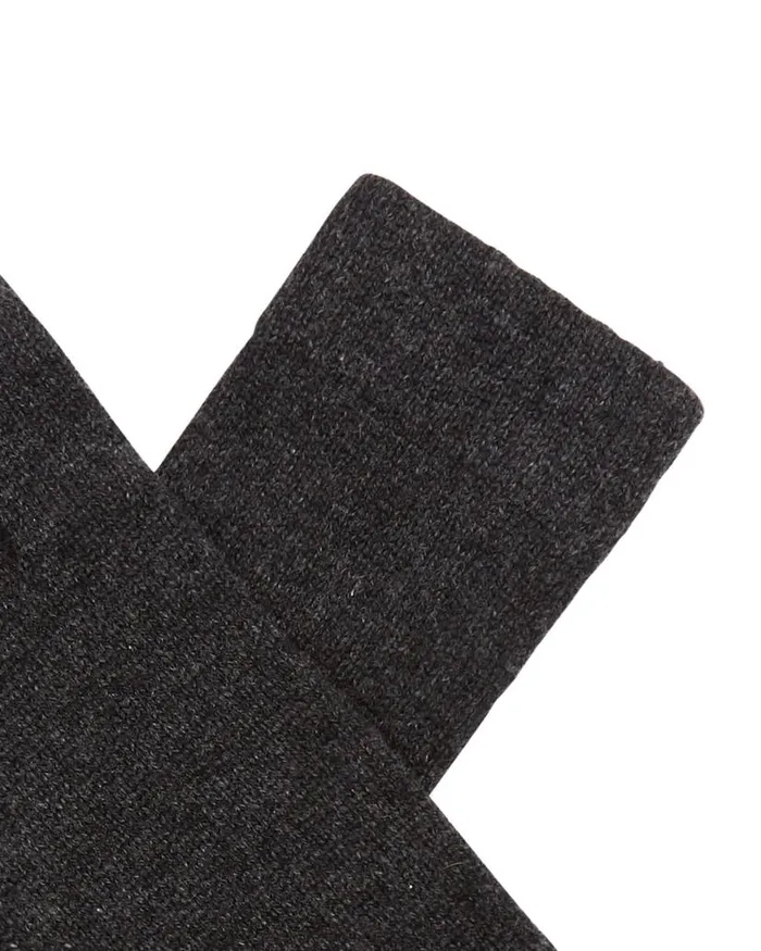 NPeal Gloves WomenMen Unisex Fingerless Cashmere Gloves Dark Charcoal Grey