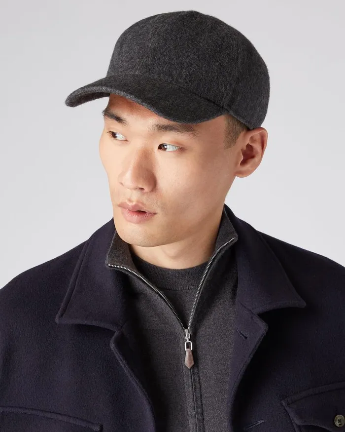 NPeal Hats WomenMen Unisex Cashmere Cap Dark Grey