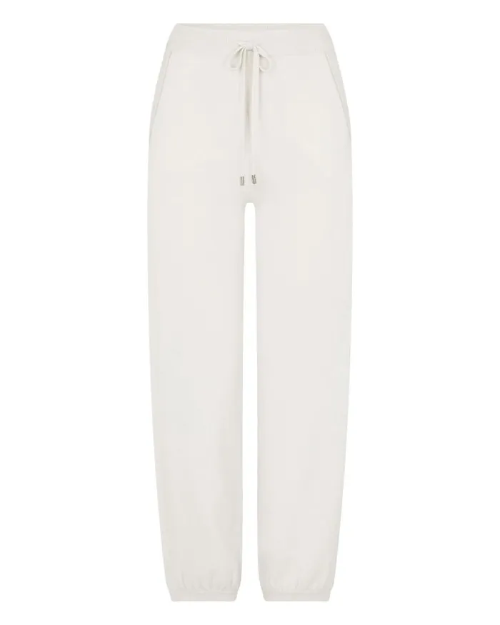 NPeal Leggings and Trousers Women Metal Trim Trouser Ivory White Sparkle