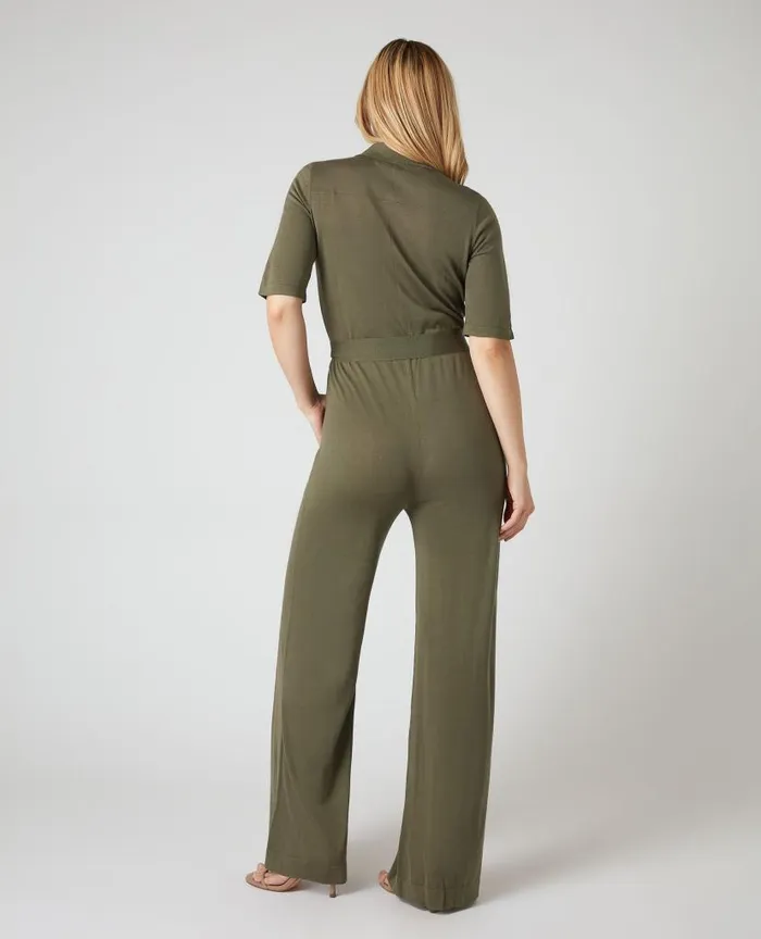 NPeal Leggings and Trousers Women Safari Jumpsuit Khaki Green
