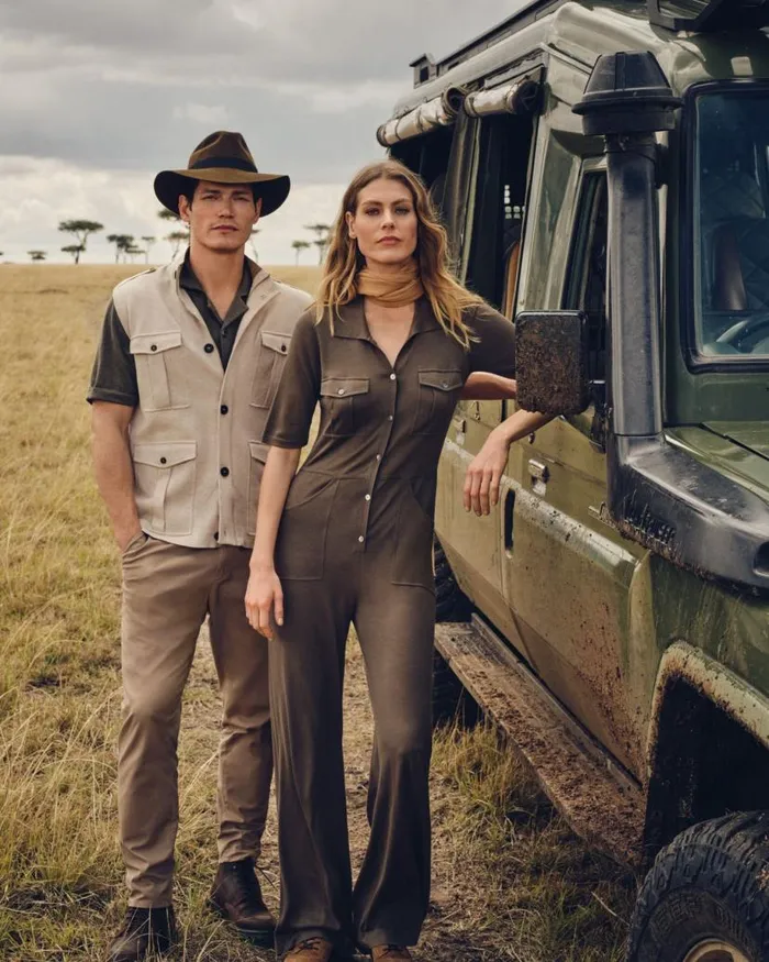 NPeal Leggings and Trousers Women Safari Jumpsuit Khaki Green