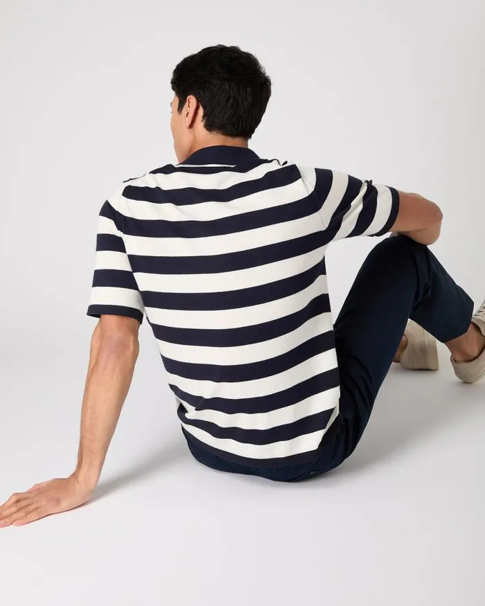 NPeal Polos and Tshirts Men Rock Polo Cotton Cashmere TShirt Stripe