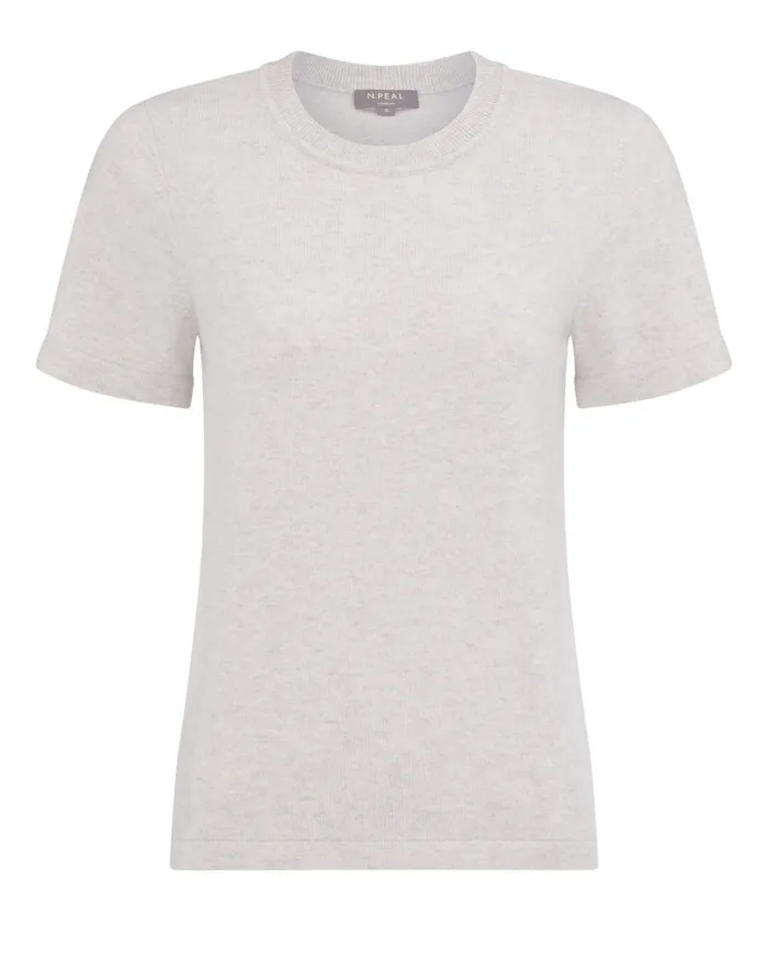 NPeal Tops and Tshirts Women Lottie Cashmere TShirt Pebble Grey